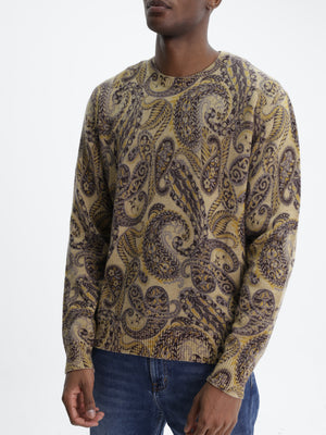Etro Knitted C-Neck Paisley Print Multi