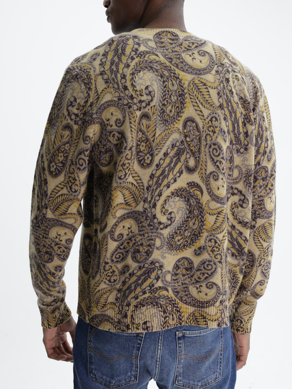 Etro Knitted C-Neck Paisley Print Multi