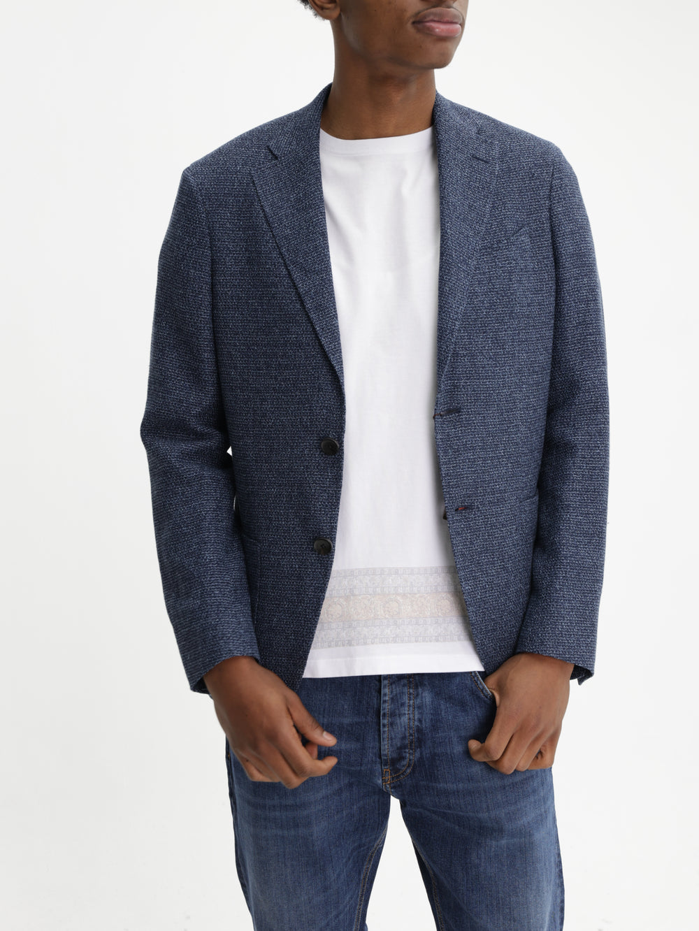 Etro Jacket Roma Sport Basting Half Lining Blazer Grey