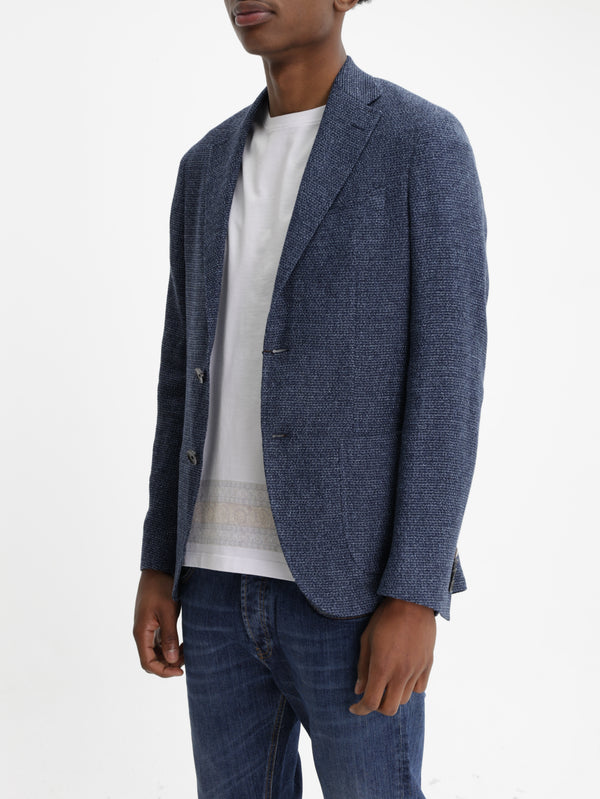 Etro Jacket Roma Sport Basting Half Lining Blazer Grey