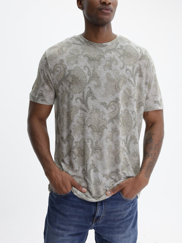Etro T-Shirt Allover Pasiley Print Multi