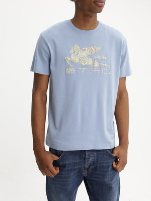 Etro T-Shirt Logo Blue