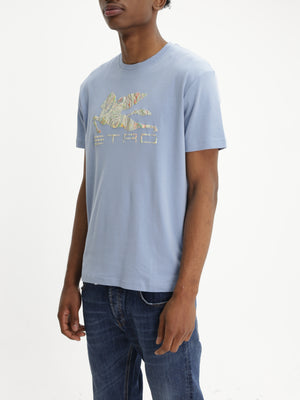 Etro T-Shirt Logo Blue