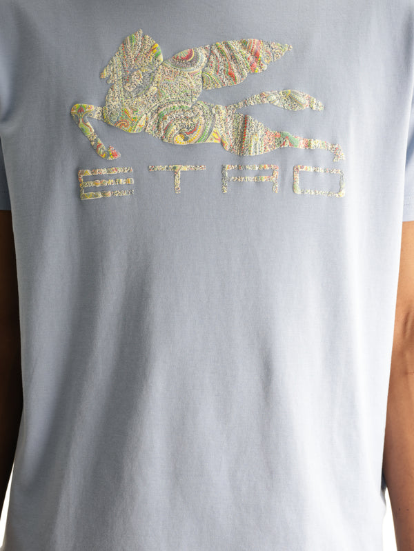 Etro T-Shirt Logo Blue