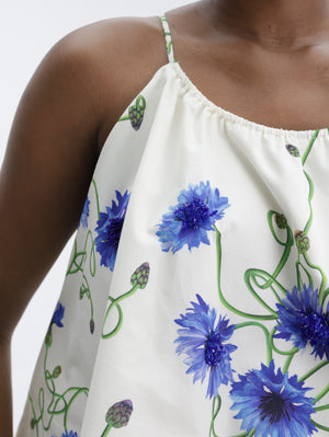 Stella Mccartney Top Floral Print Frill White