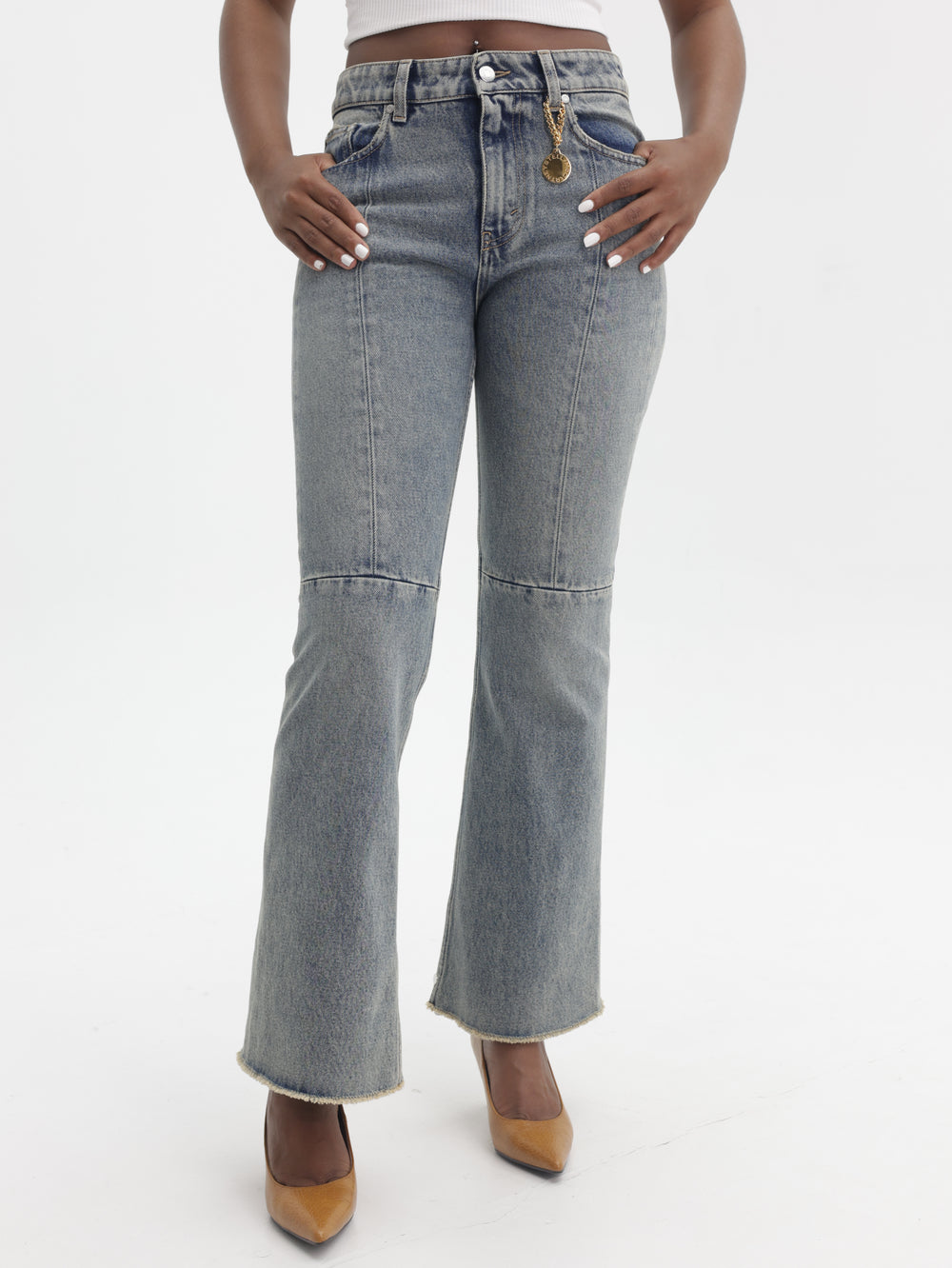 Stella Mccartney Jeans Mid Blue Kick Flare Mid Blue