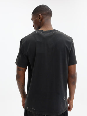 Isabel Marant Yezra Tee Shirt Faded Black