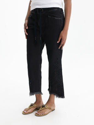 Isabel Marant Pants Embroided Bottom  Black