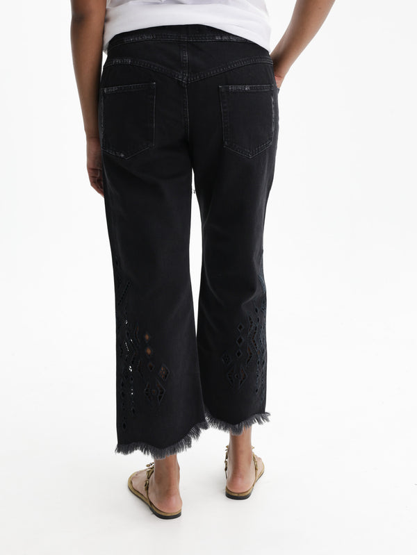 Isabel Marant Pants Embroided Bottom  Black