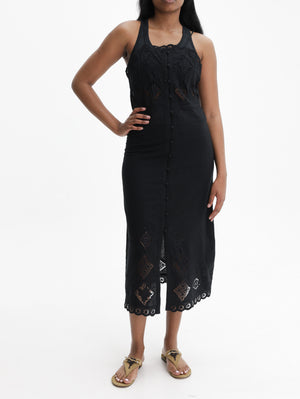Isabel Marant Dress Lace Strap  Black