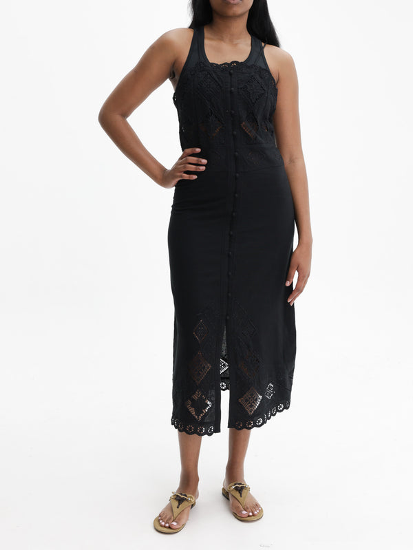 Isabel Marant Dress Lace Strap  Black