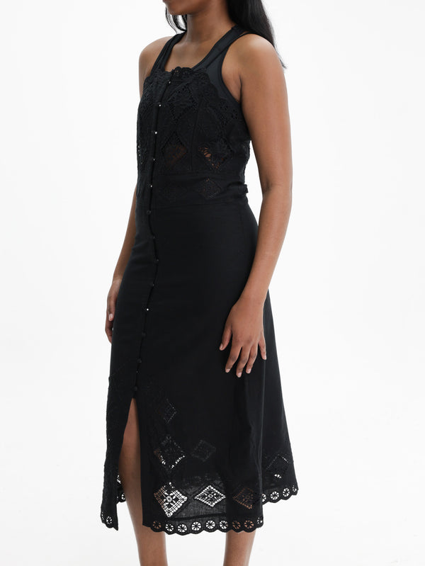 Isabel Marant Dress Lace Strap  Black
