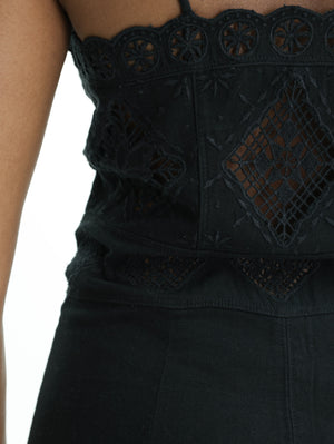 Isabel Marant Dress Lace Strap  Black