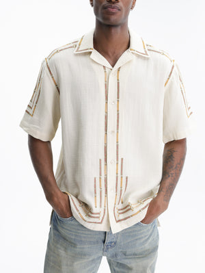 Isabel Marant Shirt Brown Embroided Ecru