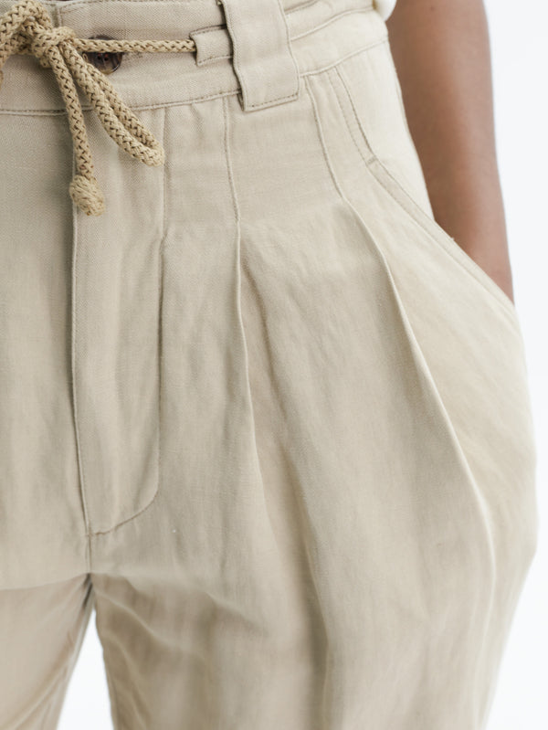 Isabel Marant Pants Drawstring Loose Fit Sand