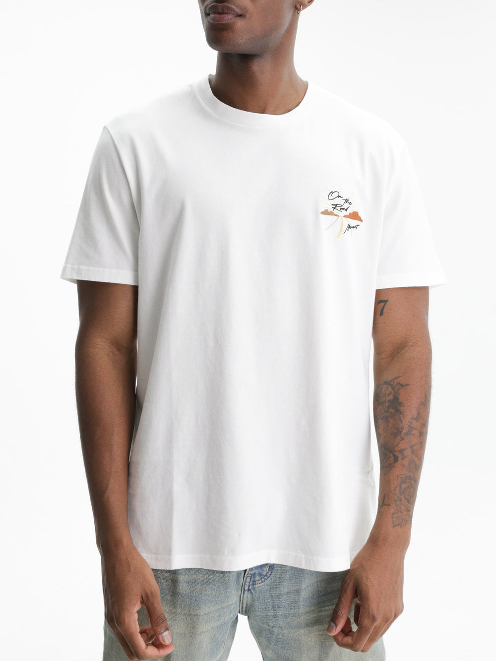Isabel Marant T-Shirt Orange Small Print White