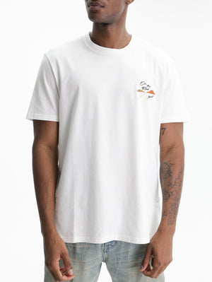 Isabel Marant T-Shirt Orange Small Print White
