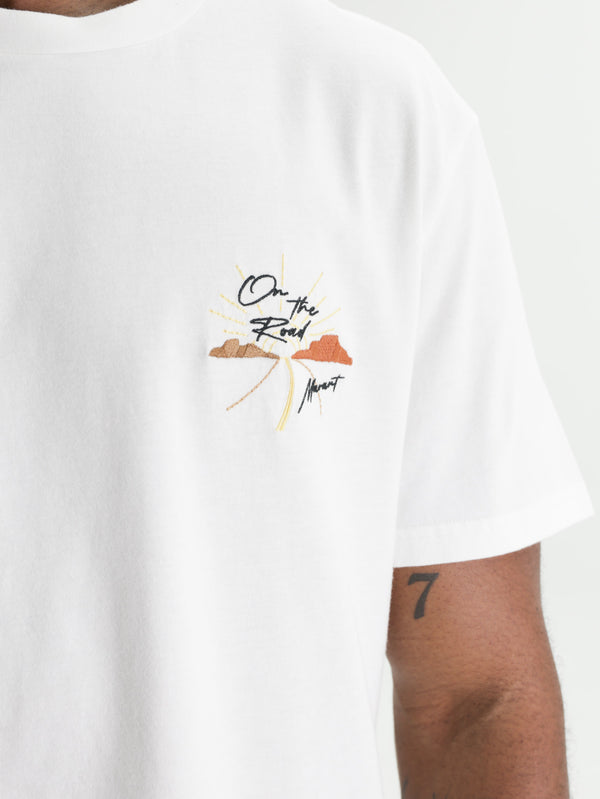 Isabel Marant T-Shirt Orange Small Print White