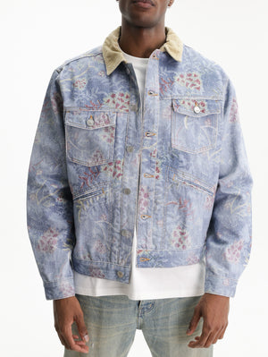 Isabel Marant Jacket Leaf All Over Print Blue