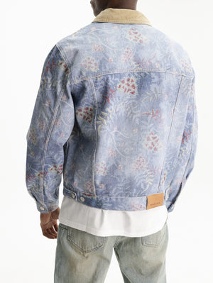 Isabel Marant Jacket Leaf All Over Print Blue