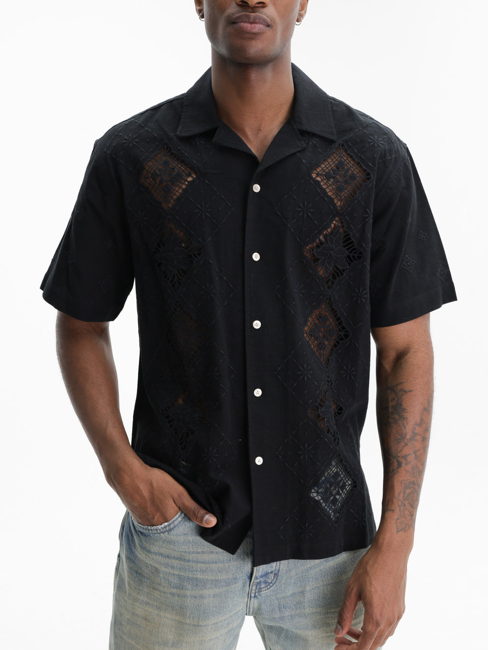 Isabel Marant Shirt Diamond Emroided Black