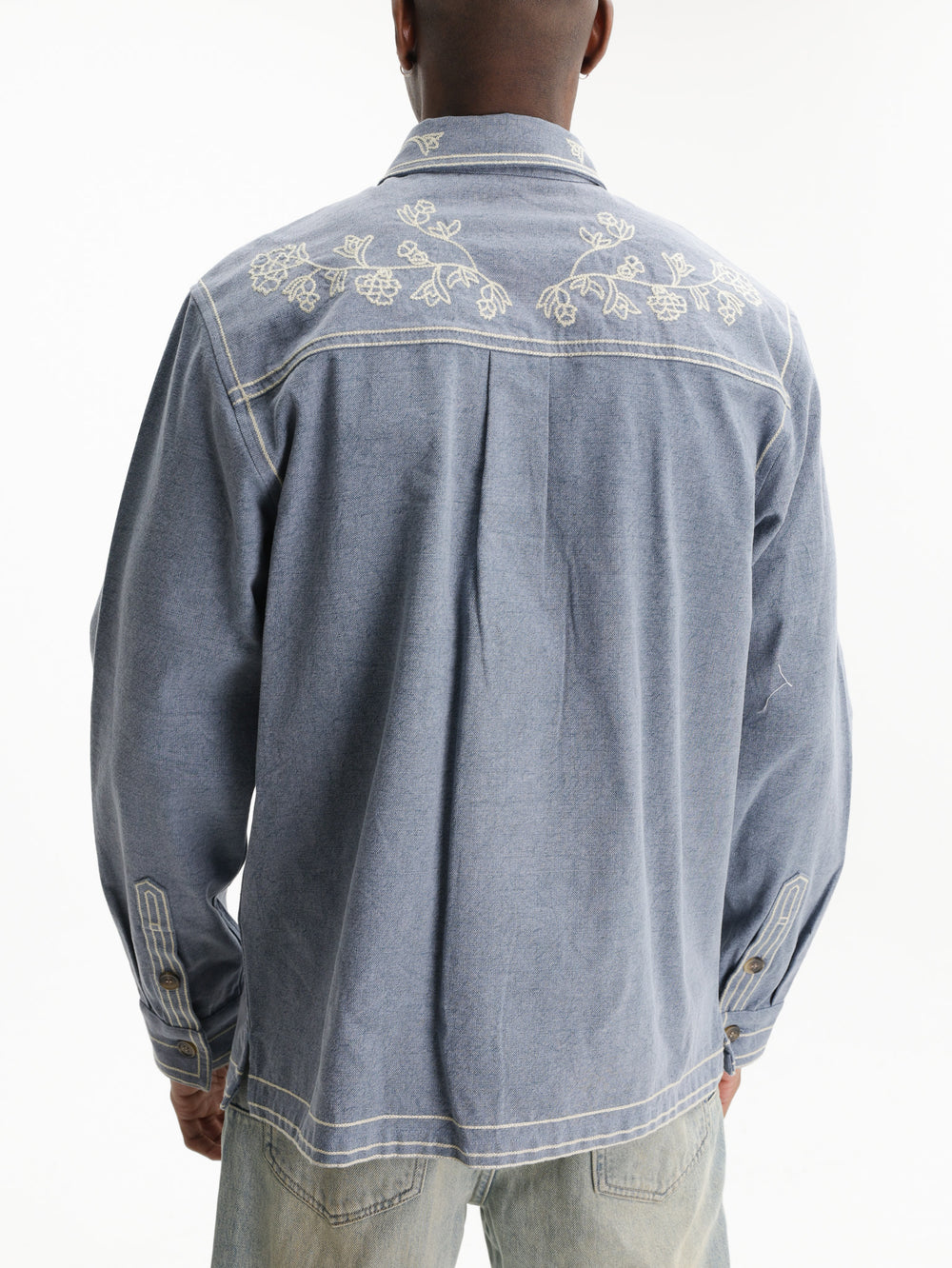Isabel Marant Jacket Embroided Collar  Light Blue