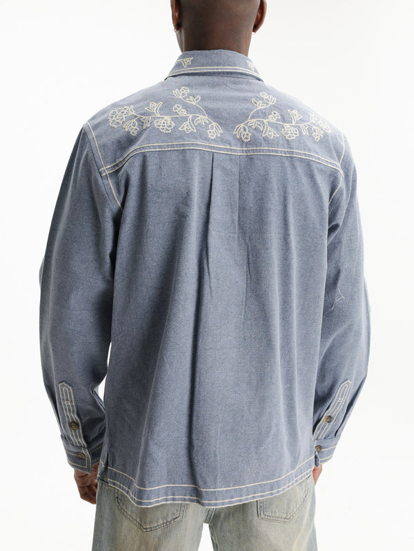 Isabel Marant Jacket Embroided Collar  Light Blue