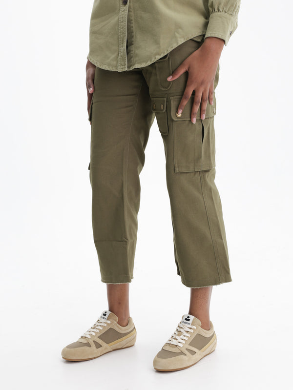 Isabel Marant Pants Unhemmed Bottom Khaki