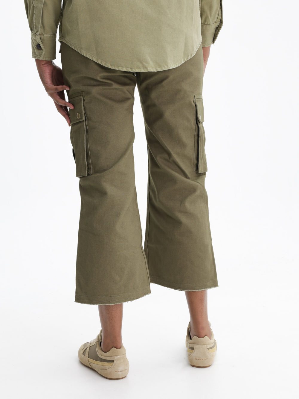 Isabel Marant Pants Unhemmed Bottom Khaki