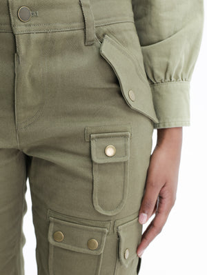 Isabel Marant Pants Unhemmed Bottom Khaki