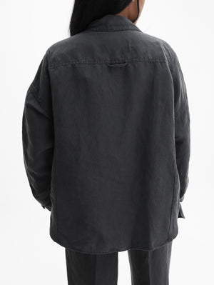 Isabel Marant Jacket Side Tie Up Denim Black