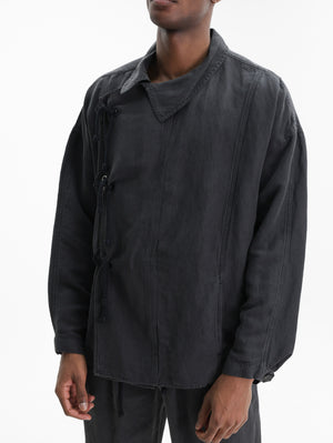 Isabel Marant Jacket Side Tie Up Denim Black