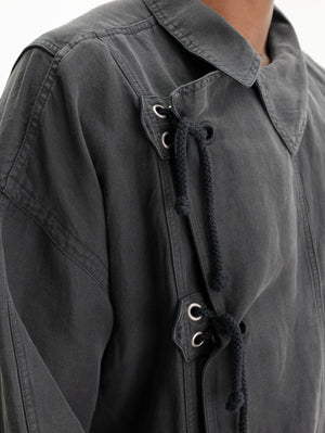 Isabel Marant Jacket Side Tie Up Denim Black