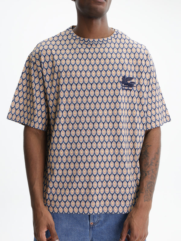 Etro Crew Soho Monogram Beige-Navy