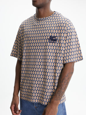 Etro Crew Soho Monogram Beige-Navy