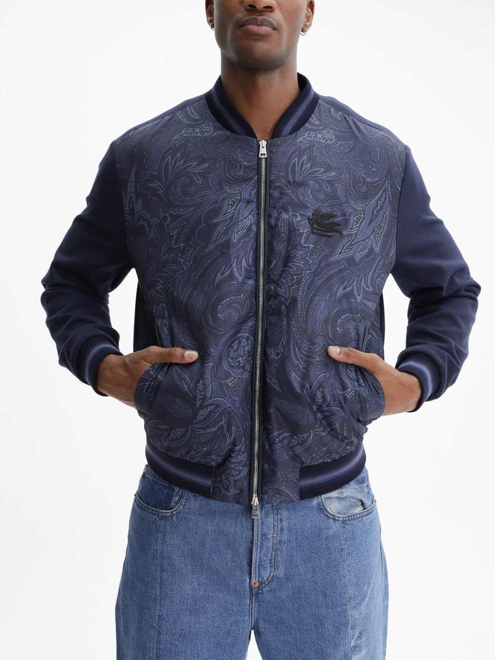 Etro Jacket Allover Print Navy