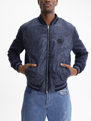 Etro Jacket Allover Print Navy