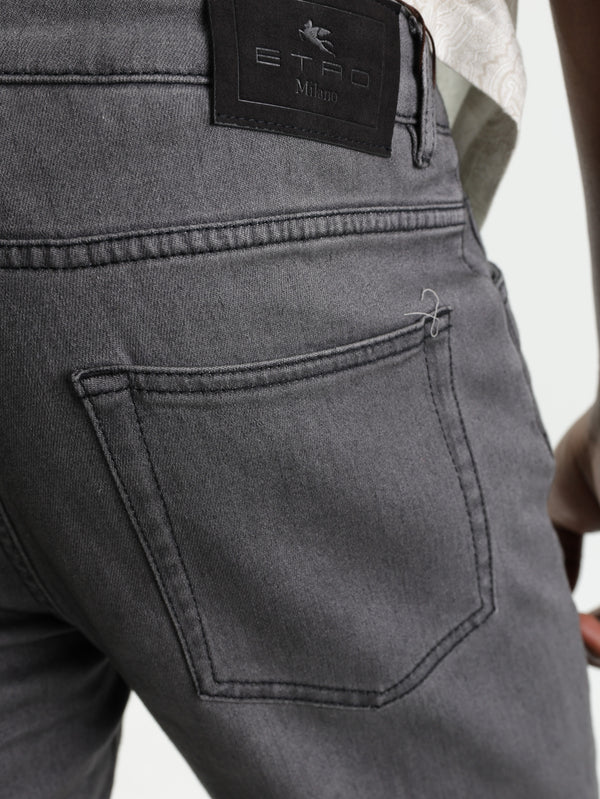 Etro Jeans Iron Pleat Denim Grey