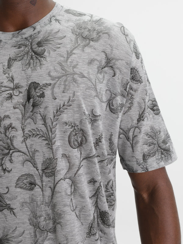 Etro T-Shirt Roma Aop Grey
