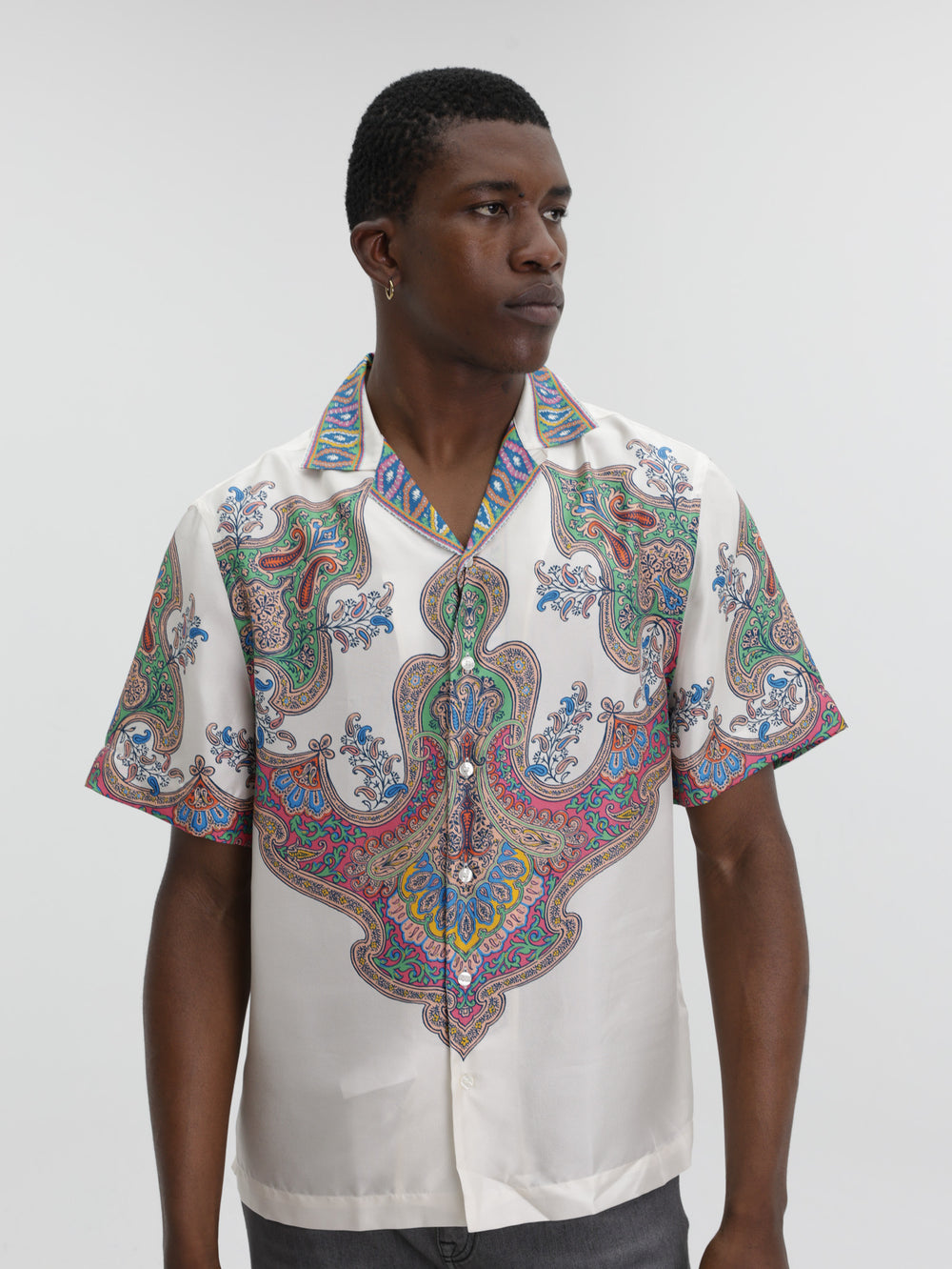 Etro Shirt Bowling Ss White-Multi