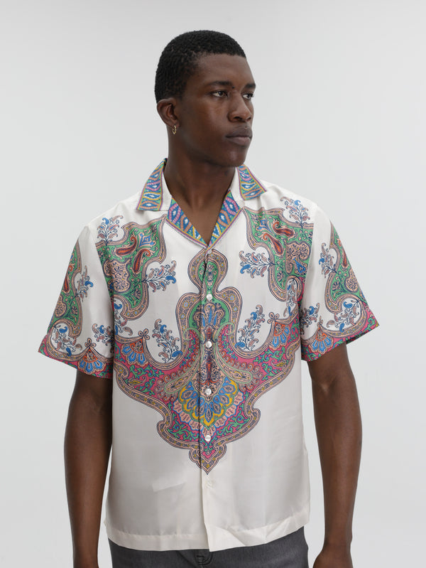 Etro Shirt Bowling Ss White-Multi