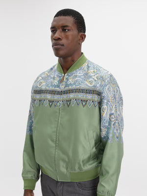 Etro Jacket Bomber Top Print Green