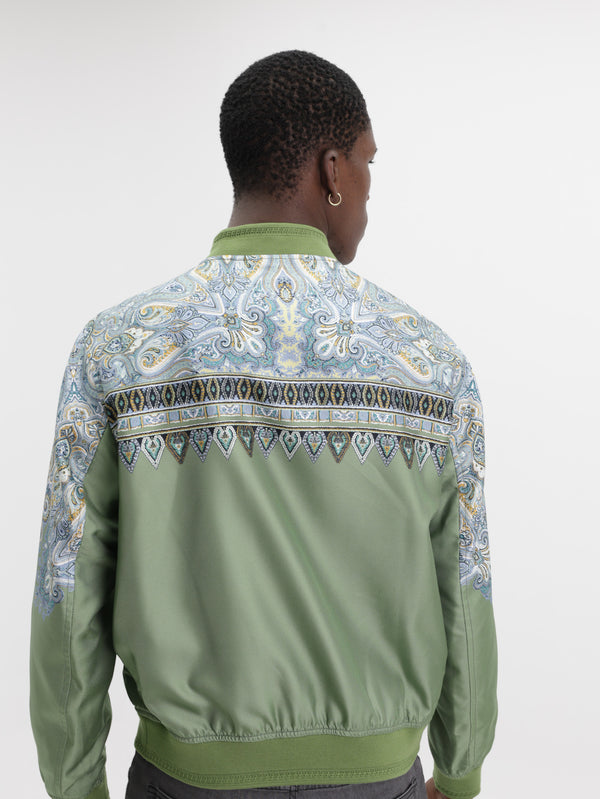 Etro Jacket Bomber Top Print Green