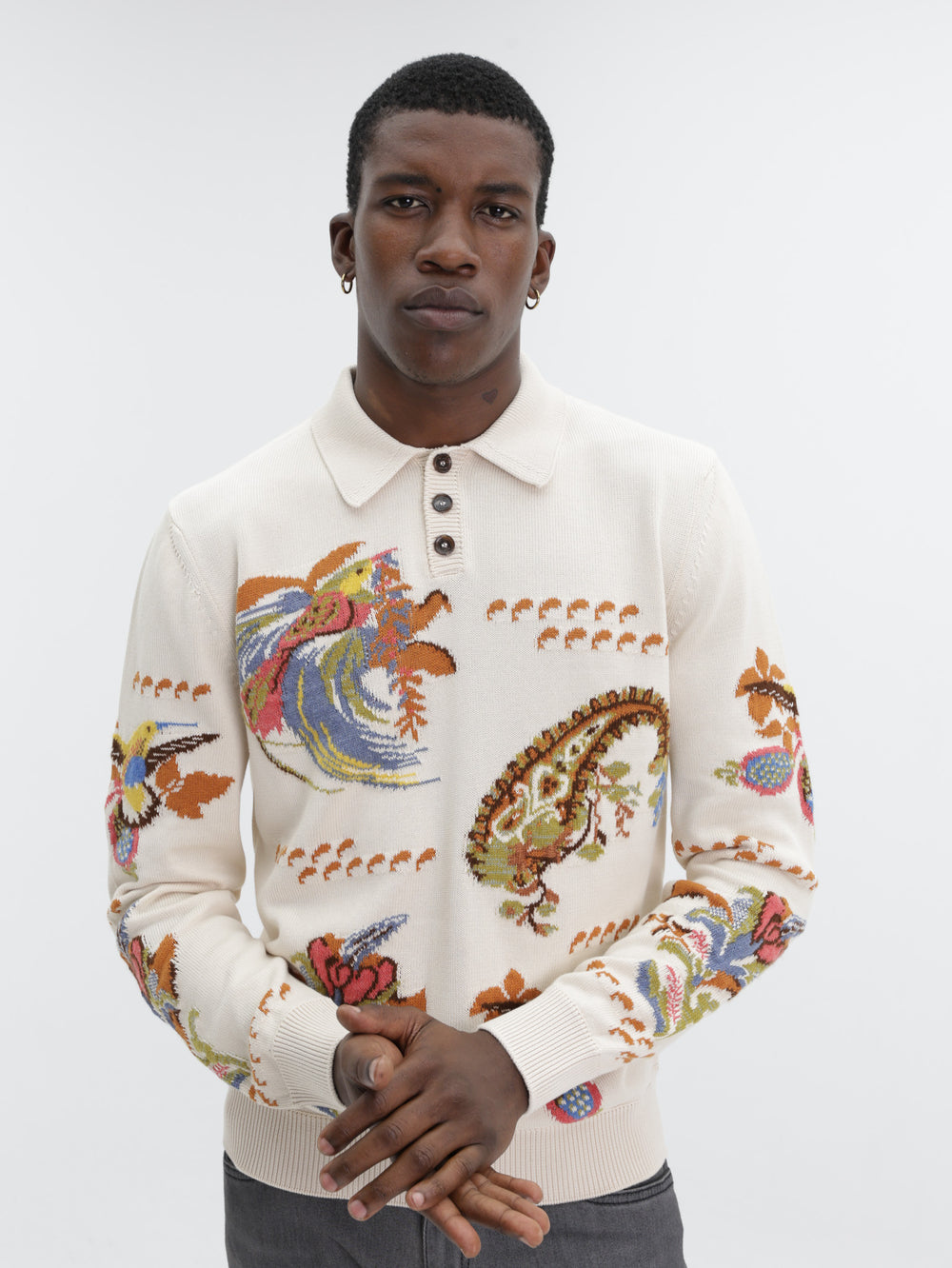 Etro Sweater Aop White-Multi
