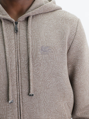 Etro Hoodie Zipped Welt Pocket  Grey