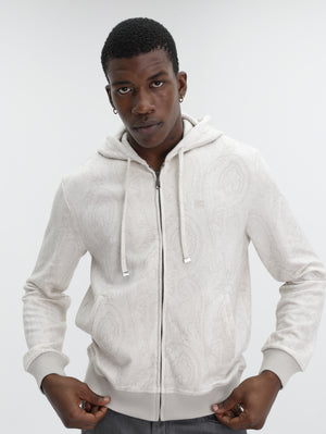 Etro Hoodie Zipped Welt Pockets Grey
