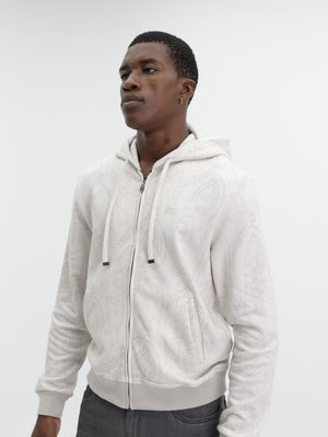 Etro Hoodie Zipped Welt Pockets Grey