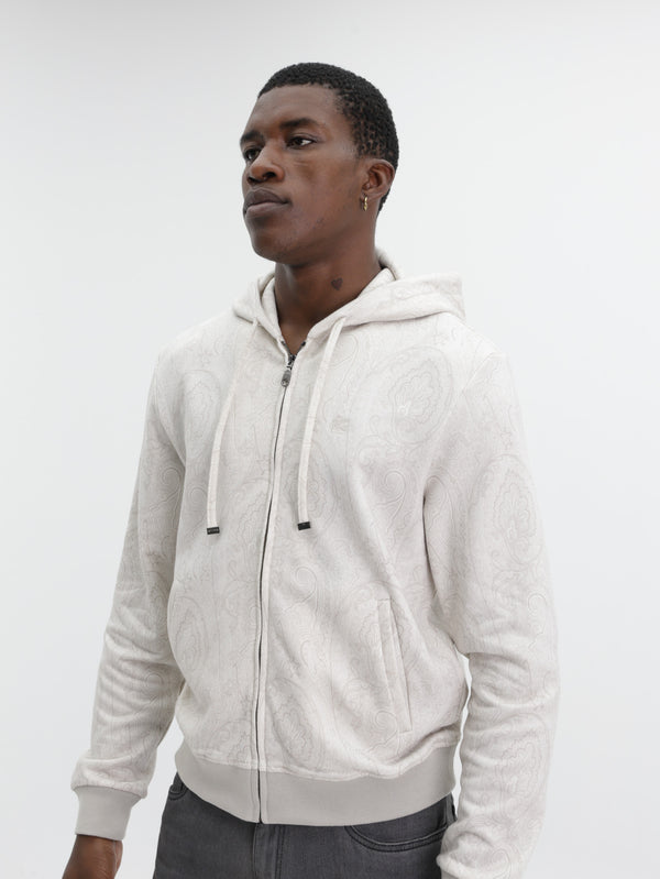 Etro Hoodie Zipped Welt Pockets Grey