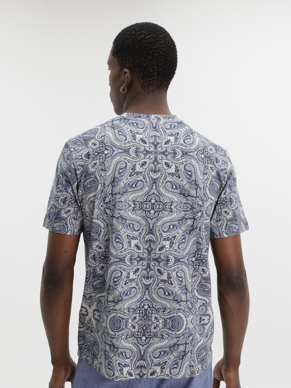 Etro T-Shirt Roma Aop Blue
