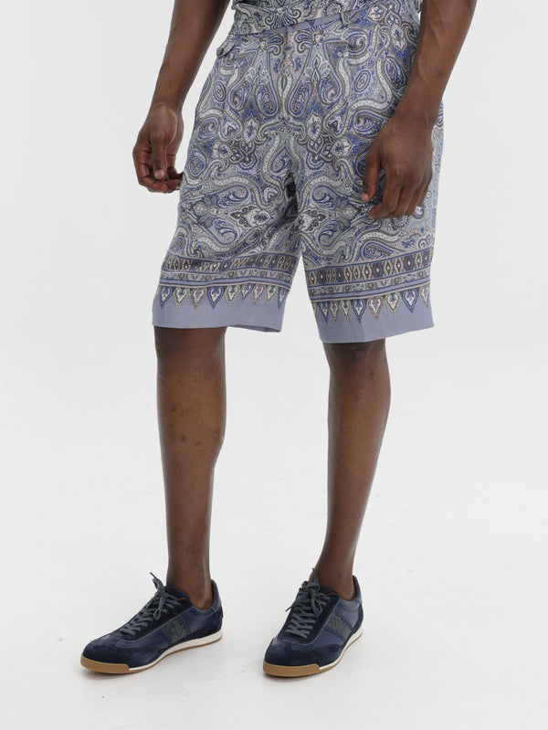 Etro Shorts Aop Blue